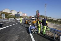 Imagen del nuevo viaducto del Quinto Pino, antes de que entre hoy en servicio. 