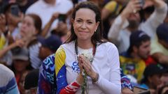 Mar�a Corina Machado en una imagen de archivo de Caracas.