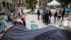 Acampada por Palestina en Ribeira