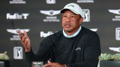 Tiger Woods, durante una rueda de prensa de un torneo del PGA Tour.