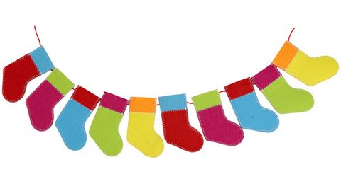 Guirnalda de botas de felpa