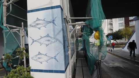 La parte del mural que ha originado las cr�ticas vecinales que se comparten en la calle