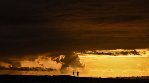 Puesta de sol en Cambados