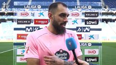 Borja Iglesias, tras el Espanyol-Celta de este s�bado.