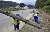 Las obras se ejecutan en la parroquia de Freires. 