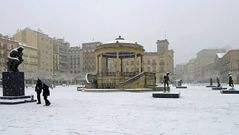 Nieve en Pamplona