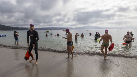 Un instante de la prueba celebrada en la playa de Langosteira.