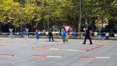 Parque infantil instalado por la Polica Local de Ferrol en el Cantn