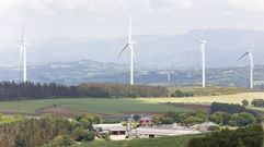 Parque eólico de Paradela, en una foto reciente