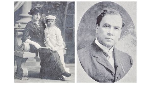 En a la izquierda, Francisca con su hijo Guich�n, fruto de su relaci�n con Dar�o. A la derecha, el poeta nicarag�ense