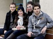 Los cuatro j�venes elegidos para ser portavoces en el Claustro de la UDC.