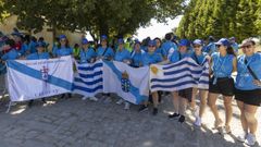 Concentraci&oacute;n de gallegos residentes en el exterior en el Monte do Gozo
