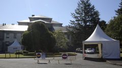 Punto de pruebas covid en el Hospital Novoa Santos