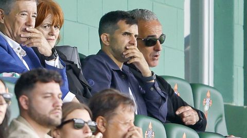 Pablo López junto a Álex López en un partido en A Malata.