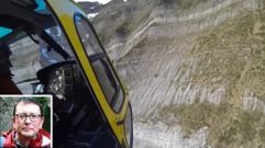 Rescate del cuerpo de un monta�ero compostelano en el pico Valnera