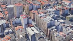 La mayor densidad de Galicia. El barrio del Agra do Orz�n aglutina las manzanas con m�s vecinos por hect�rea