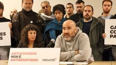 Rolda de prensa de apoio a Bruno Lopes, activista de Ferrol investigado por un presunto delito de odio.