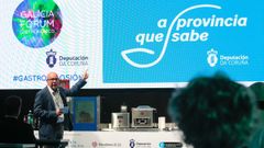 El vicepresidente de la Diputaci�n de A Coru�a, Xos� Regueira, durante el F�rum Gastron�mico.