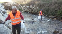 Limpieza del r�o Riosa.Limpieza del r�o Riosa