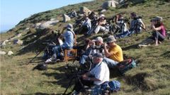Pajareros en el observatorio ornitol�gico de Estaca de Bares, en una imagen de archivo