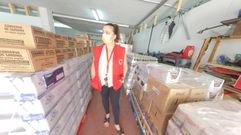 Lotes de alimentos no perecederos que la Cruz Roja monfortina repartir� en los pr�ximos d�as