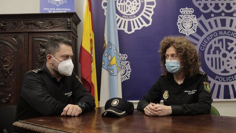 Los inspectores Luis Gonzlez y Sonia Aparicio, responsables de la Brigada de Extranjera.