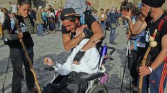 Las im�genes de la llegada de Juan Luis y �liver al Obradoiro