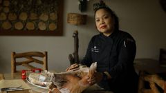Mailin Romero, cocinera de Casa Marabina, en Ledo�o.