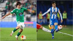 Mardones en su etapa en el Racing y Sa&uacute;l con la el&aacute;stica del D&eacute;por.