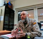 El general Aparicio, en su despacho en el cuartel de Kabul.