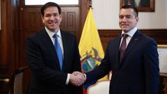 Marco Rubio junto al presidente de Ecuador, Daniel Noboa.