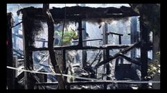 El espacio en el que se encontraba la cocina qued� calcinado por completo