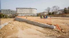 El futuro parque de A Parda, actualmente en construcci&oacute;n, ocupar&aacute; una superficie de cerca de 3,5 hect&aacute;reas en el centro de Pontevedra