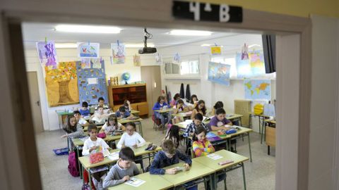 Primer da de clase en un colegio de Silleda