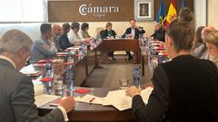 Carmen Moriy�n visita la C�mara de Comercio de Gij�n