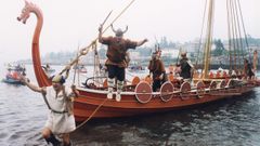 Imagen de archivo de la romera vikinga de Catoira