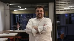 El cocinero �lvaro Victoriano, ayer en el restaurante Peculiar
