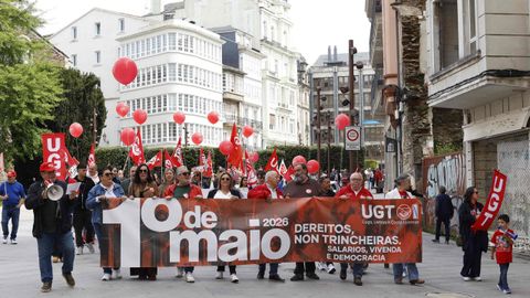 Manifestaci�n del Primero de Mayo en Lugo.