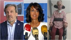 A la izquierda, el agresor condenado. A la derecha, su mujer, Raquel Daz, antes y despus de ser brutalmente atacada por Pedro Muoz.