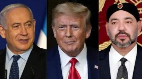 <br />Trump, Netanyahu y Mohamed VI