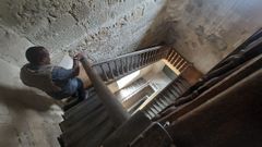 Interior de la torre sur de la concatedral de San Juli�n de Ferrol; la torre cuya restauraci�n ha culminado la rehabilitaci�n integral del templo.