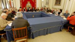 Reuni�n en el Concello con representantes de las rondallas de las Pepitas