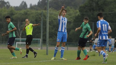 Lucas Taibo, en un partido con el cadete de Divisin de Honor