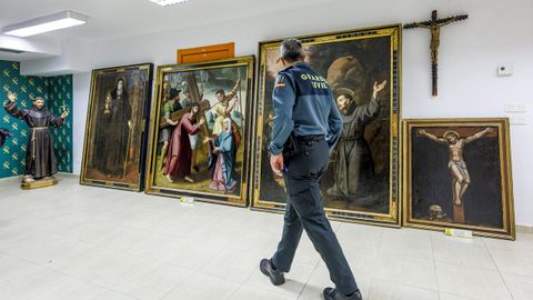 La Guardia Civil de Burgos expuso las piezas de arte recuperadas