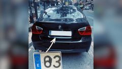 El vehculo sancionado en una imagen difudida por la polica andaluza.