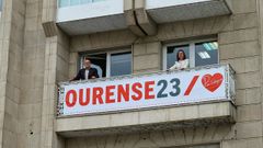 Paco Rodr�guez y Natalia Gonz�lez, en una foto de archivo de la campa�a de las municipales del 2023.