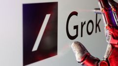 Logotipo de Grok, el asistente virtual de la empresa de Elon Musk