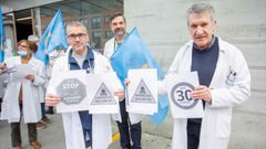 El sindicato m�dico O'Mega convoc� este lunes una concentraci�n en el centro de salud de A Parda, en Pontevedra, en la segunda semana de huelga en primaria