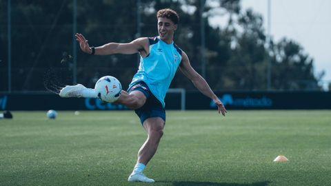 Dur�n durante un entrenamiento en Afouteza