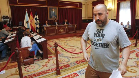 Bruno Lopes, nunha intervenci�n no pleno de Ferrol 